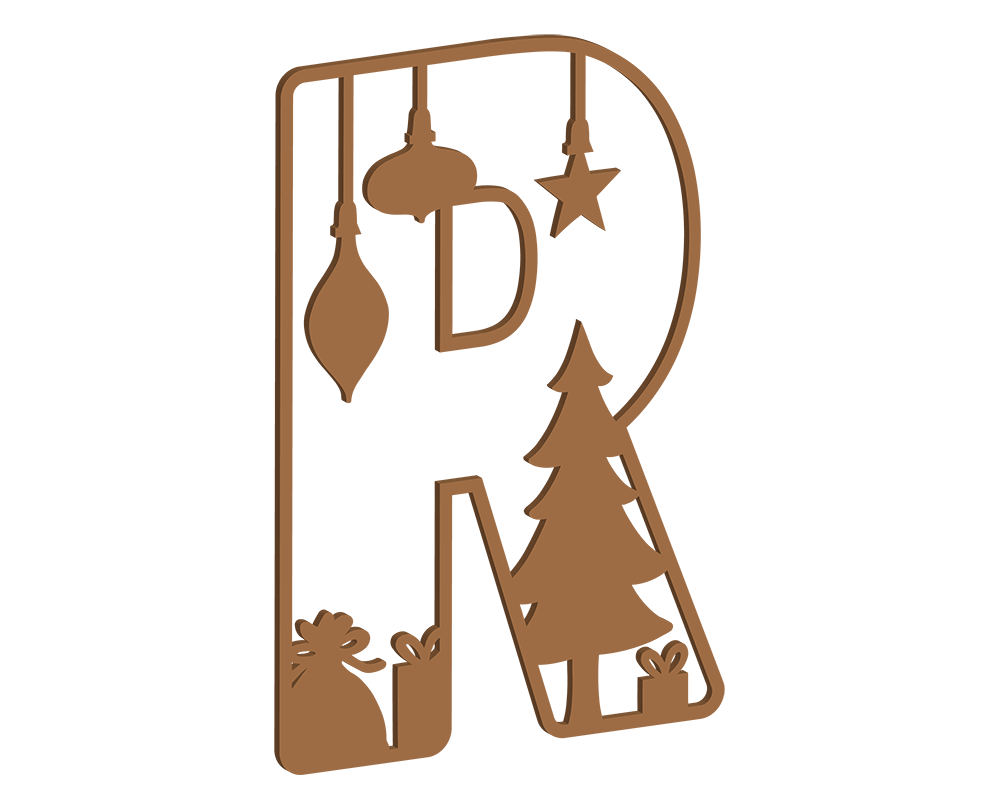 MDF Christmas Themed Letters