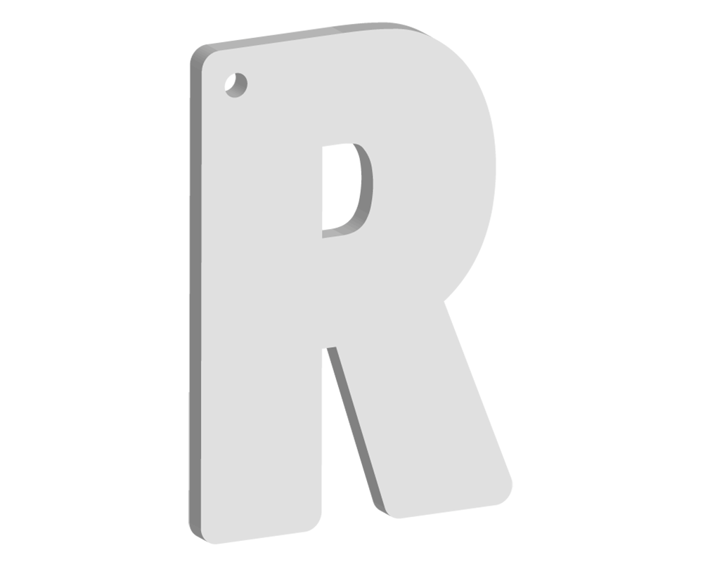 Initial Letter Keyring 60mm