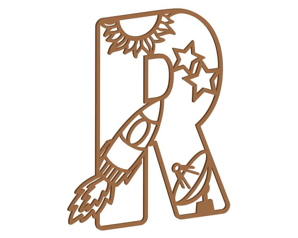 MDF Space Themed Letters