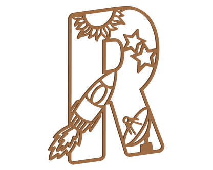 MDF Space Themed Letters