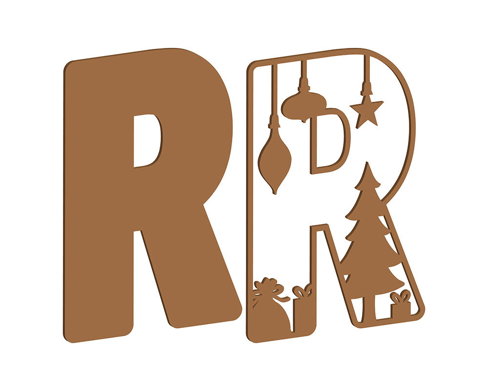 MDF Christmas Themed Letters