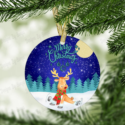 Circular Christmas Ornament Set 3