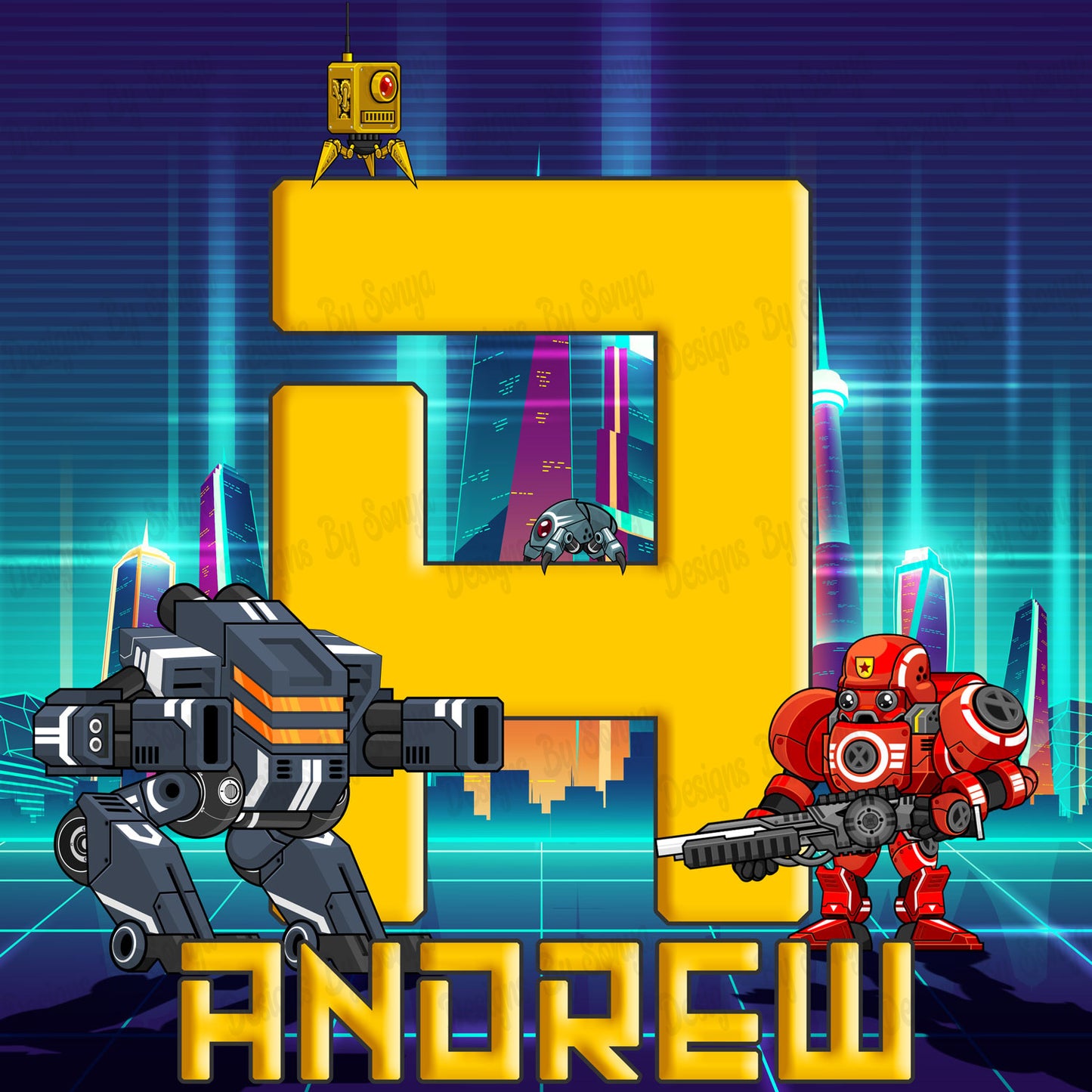 Robot Future Alphabet Set
