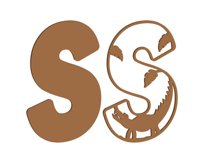MDF Safari Themed Letters