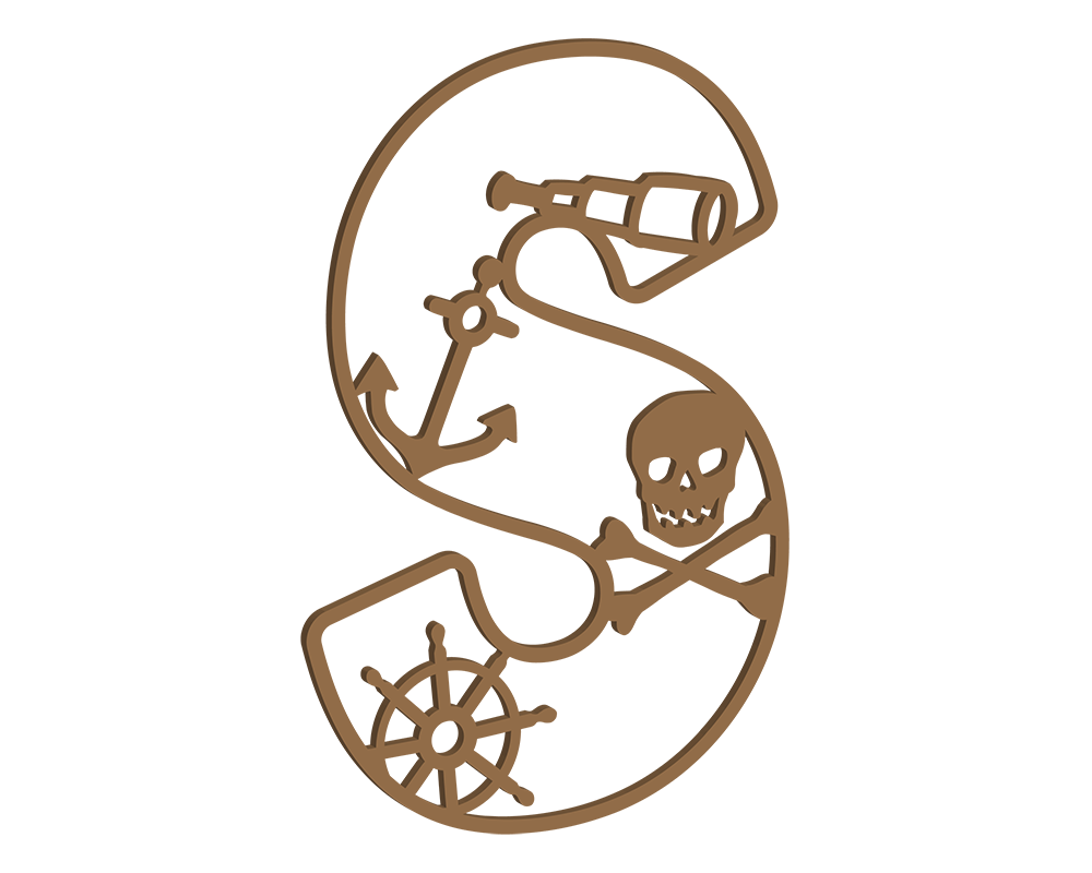 MDF Pirate Themed Letters