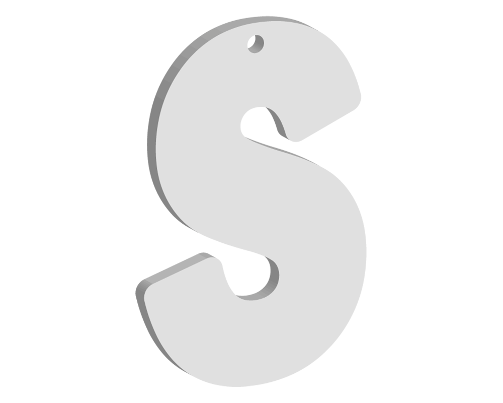 Initial Letter Keyring 60mm