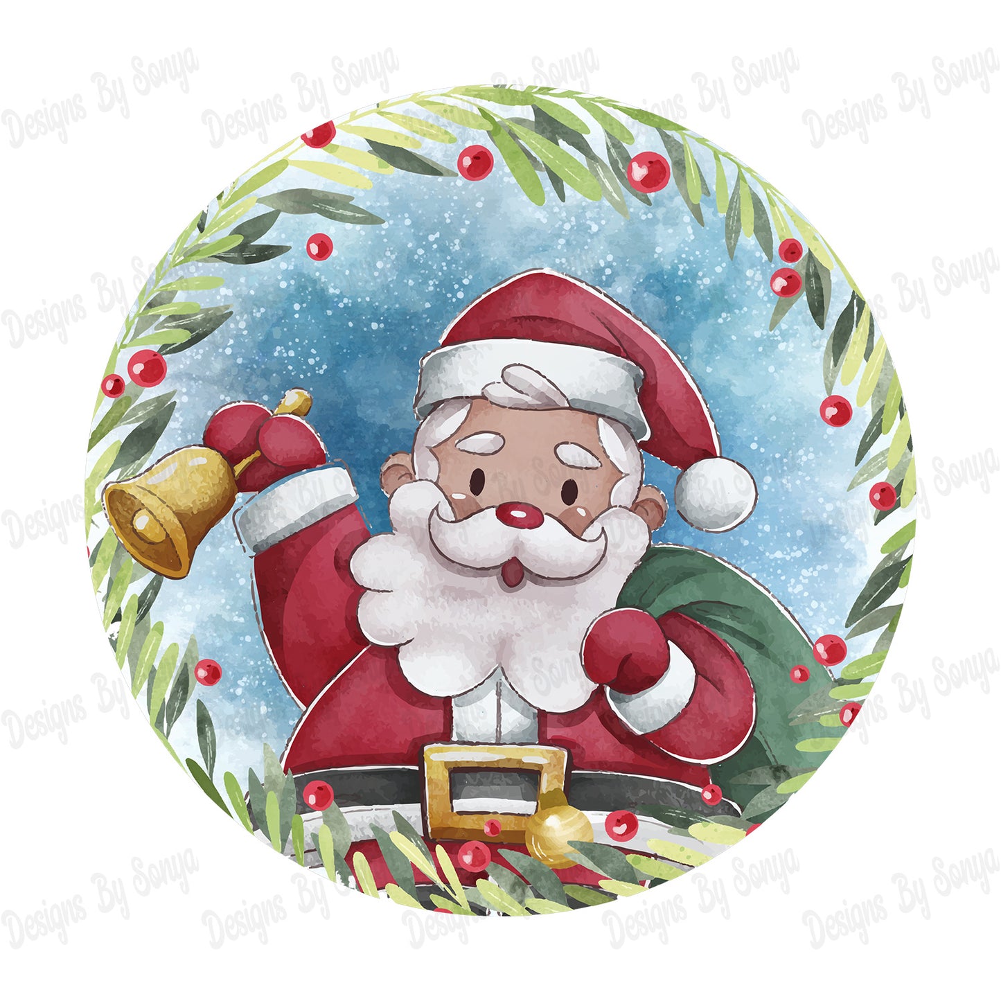 Santa 2 Circular Decoration Design