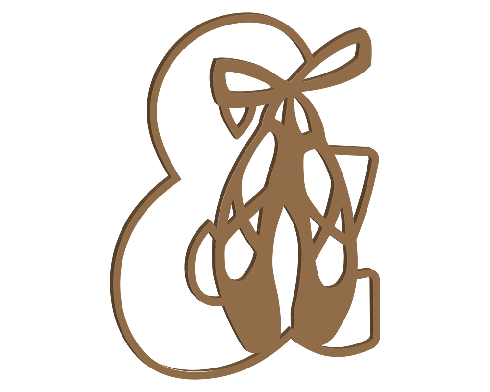 MDF Pointe Shoe Themed Letters