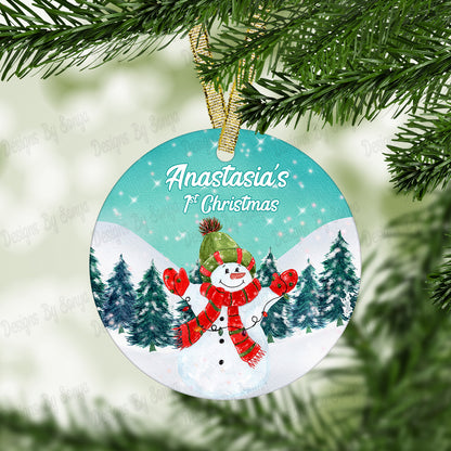 Circular Christmas Ornament Set 3