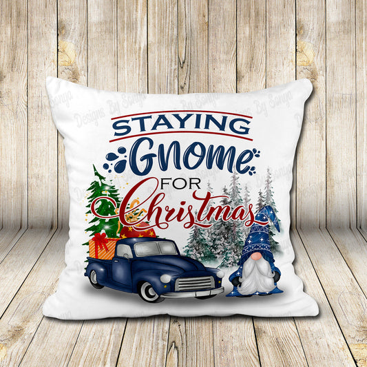 Staying Gnome For Christmas - Blue