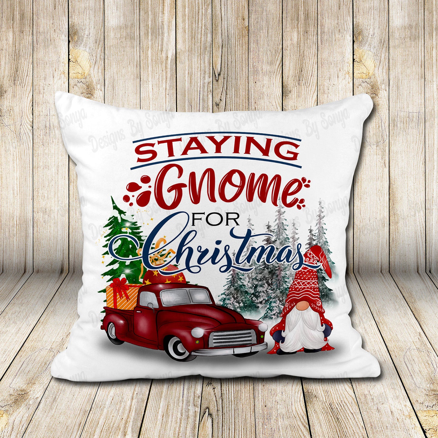Staying Gnome For Christmas - Red