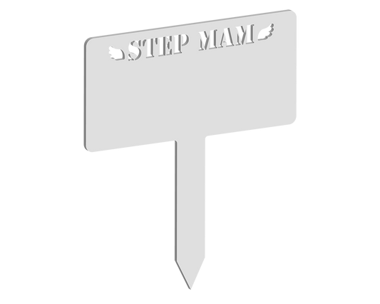 Rectangular Winged Stepmam Memorial Plaque