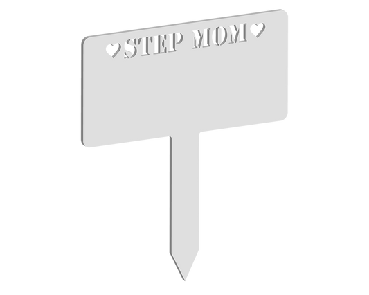 Rectangular Stepmom Hearts Memorial Plaque