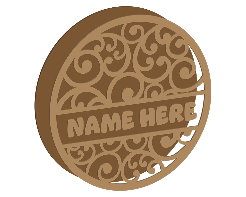 Swirly Name Plaque