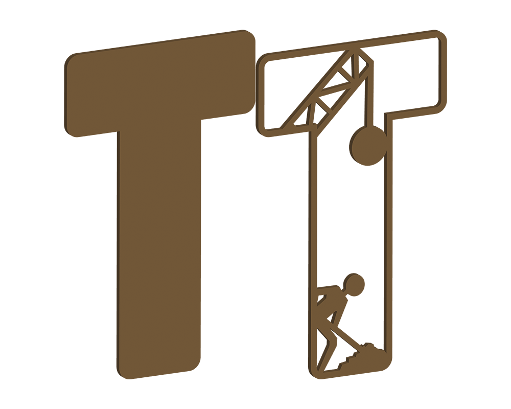 MDF Construction Themed Letters