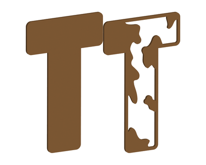 MDF Cow Themed Letters