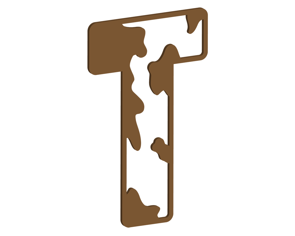 MDF Cow Themed Letters