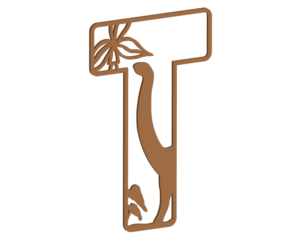 MDF Dino Themed Letters