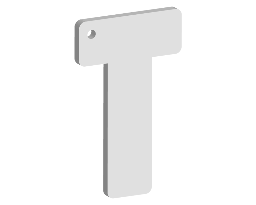 Initial Letter Keyring 60mm