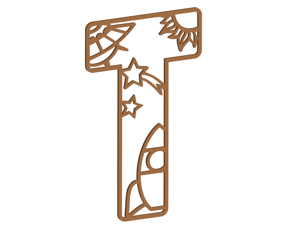 MDF Space Themed Letters