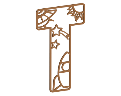 MDF Space Themed Letters