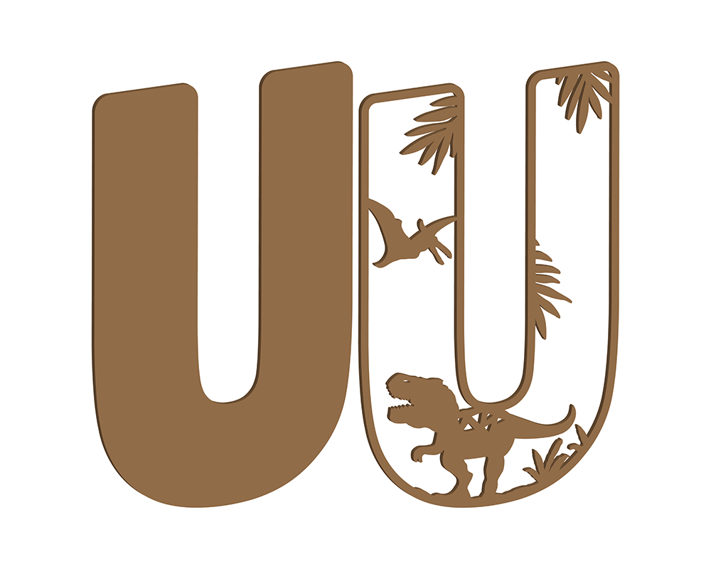 MDF Dino Themed Letters