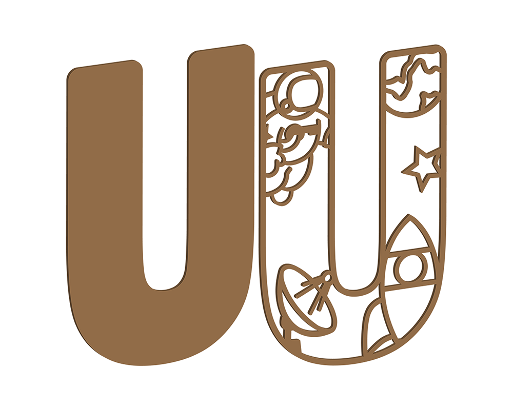 MDF Space Themed Letters