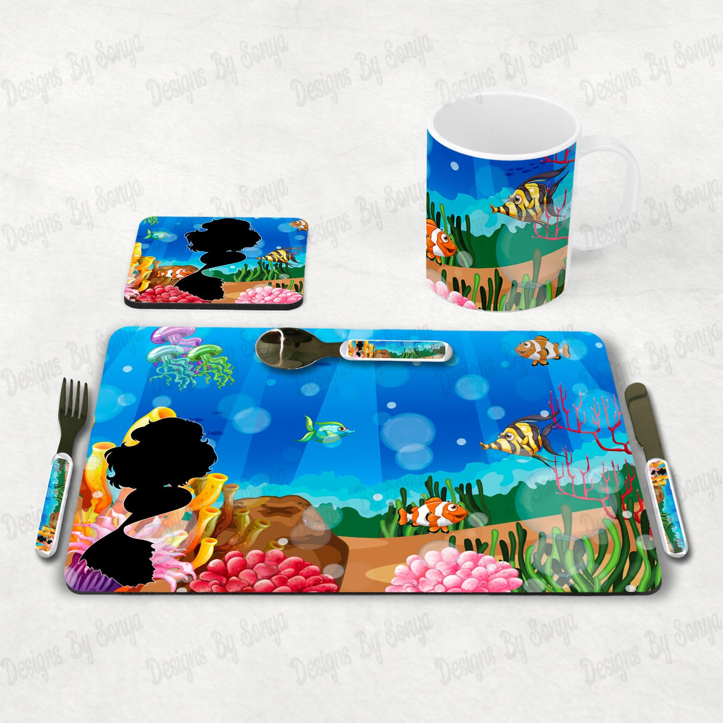 Underwater Mermaid Themed Dinner Set