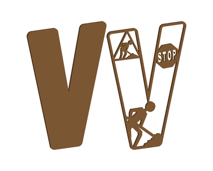 MDF Construction Themed Letters
