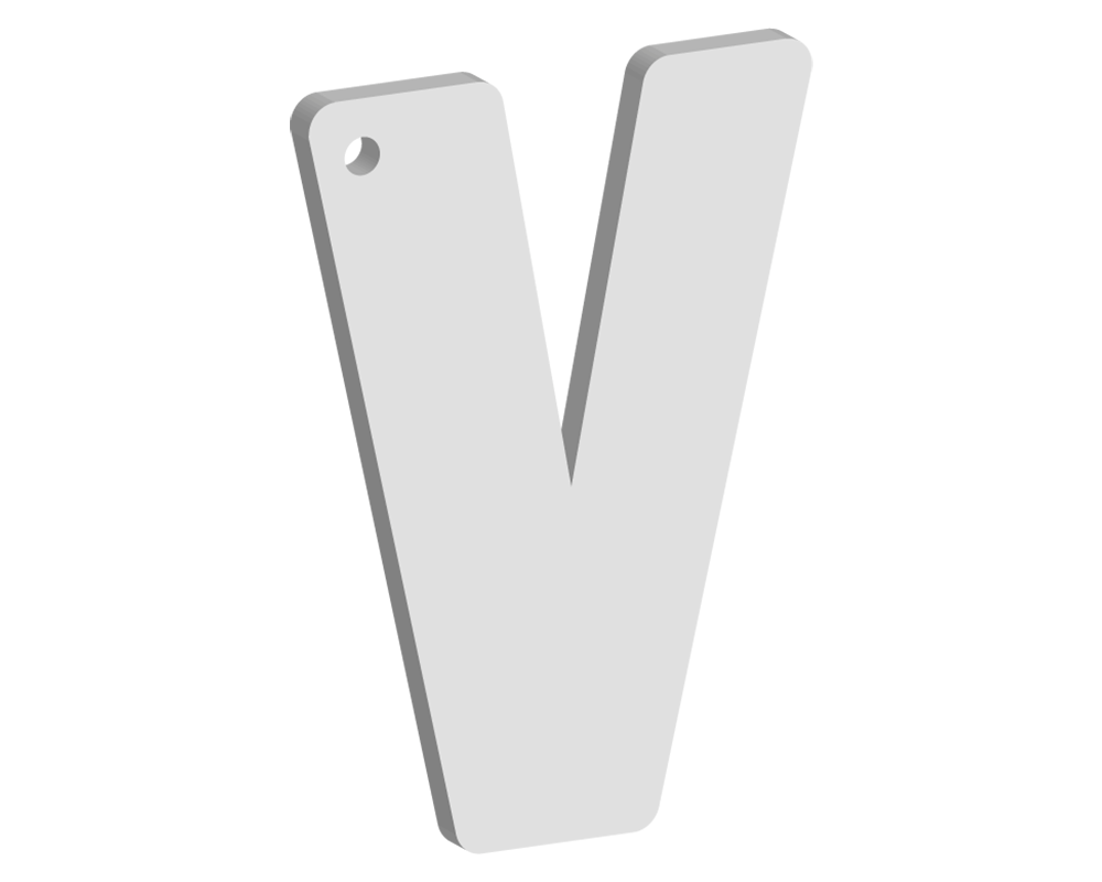 Initial Letter Keyring 60mm