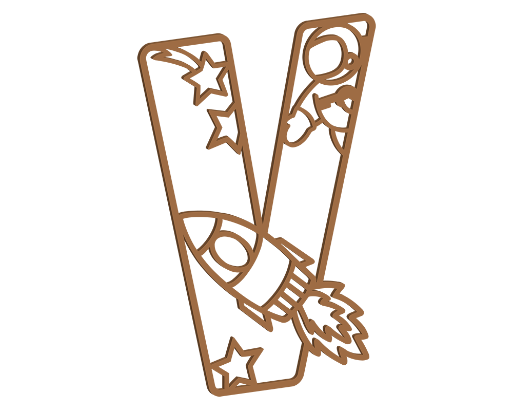 MDF Space Themed Letters