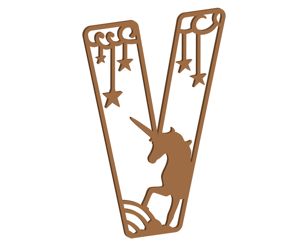 MDF Unicorn Themed Letters