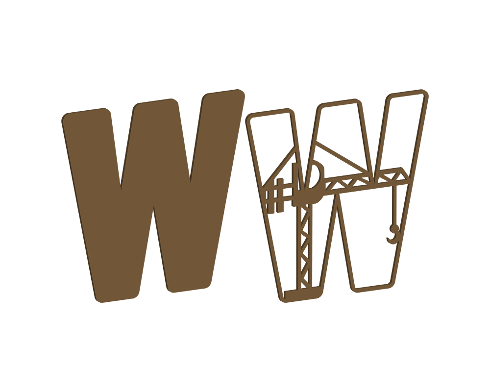 MDF Construction Themed Letters