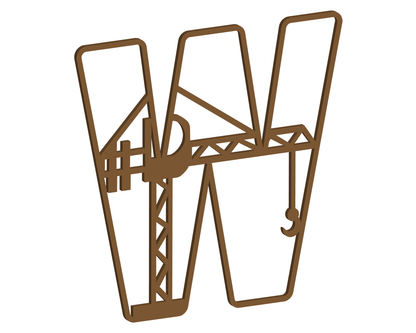 MDF Construction Themed Letters