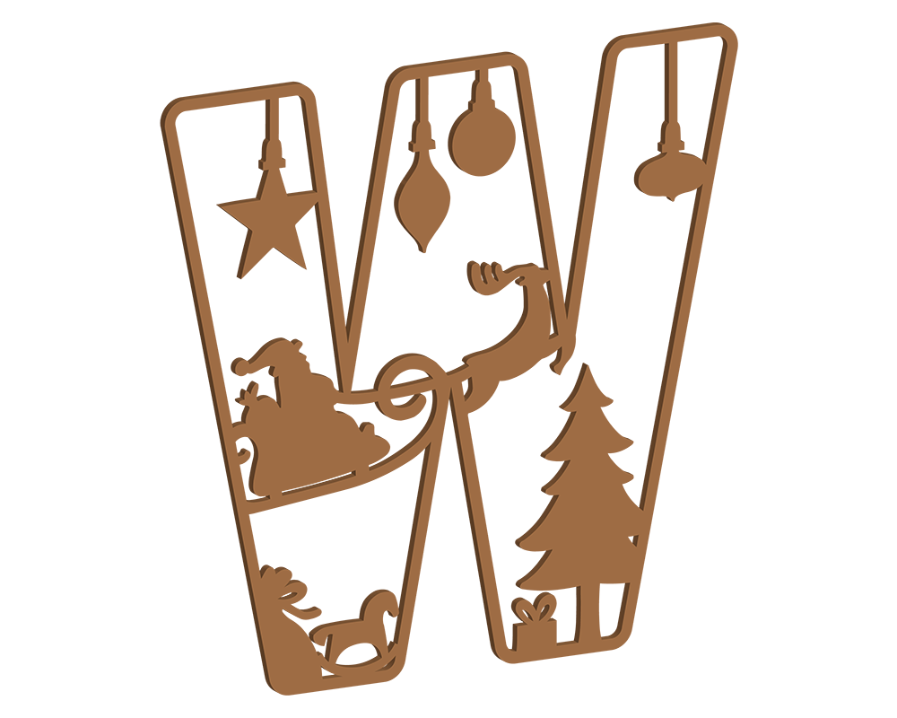 MDF Christmas Themed Letters