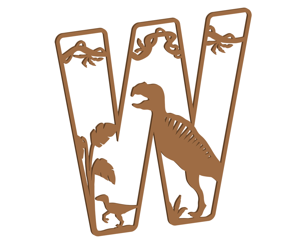 MDF Dino Themed Letters