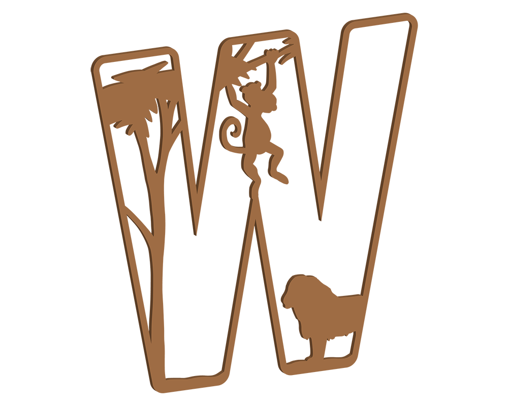 MDF Safari Themed Letters