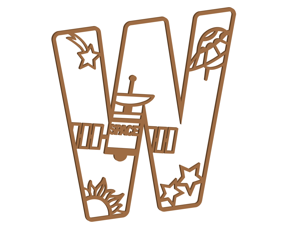 MDF Space Themed Letters
