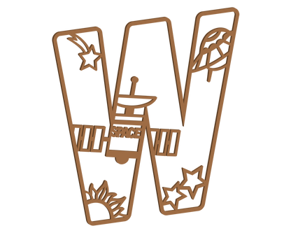 MDF Space Themed Letters
