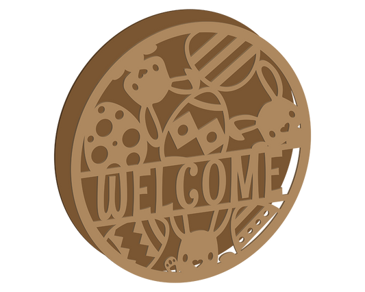Welcome Easter Themed Plaque
