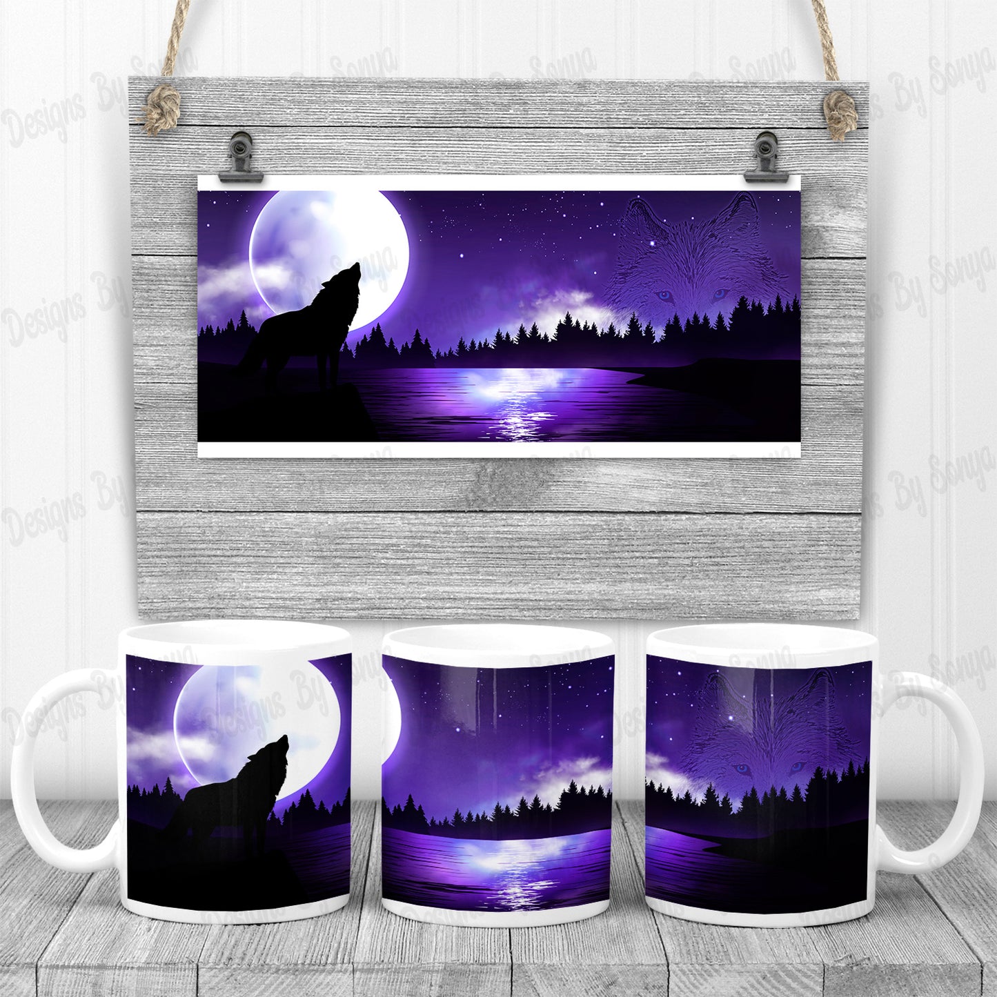 Moonlit Wolf Design Pack 1 (10 Colour Options Inc)