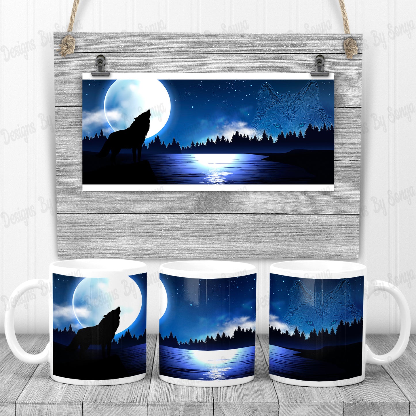Moonlit Wolf Design Pack 1 (10 Colour Options Inc)