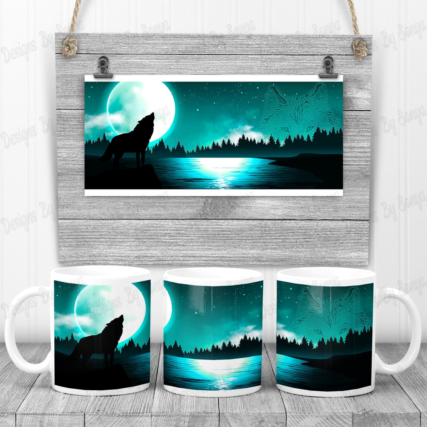 Moonlit Wolf Design Pack 1 (10 Colour Options Inc)
