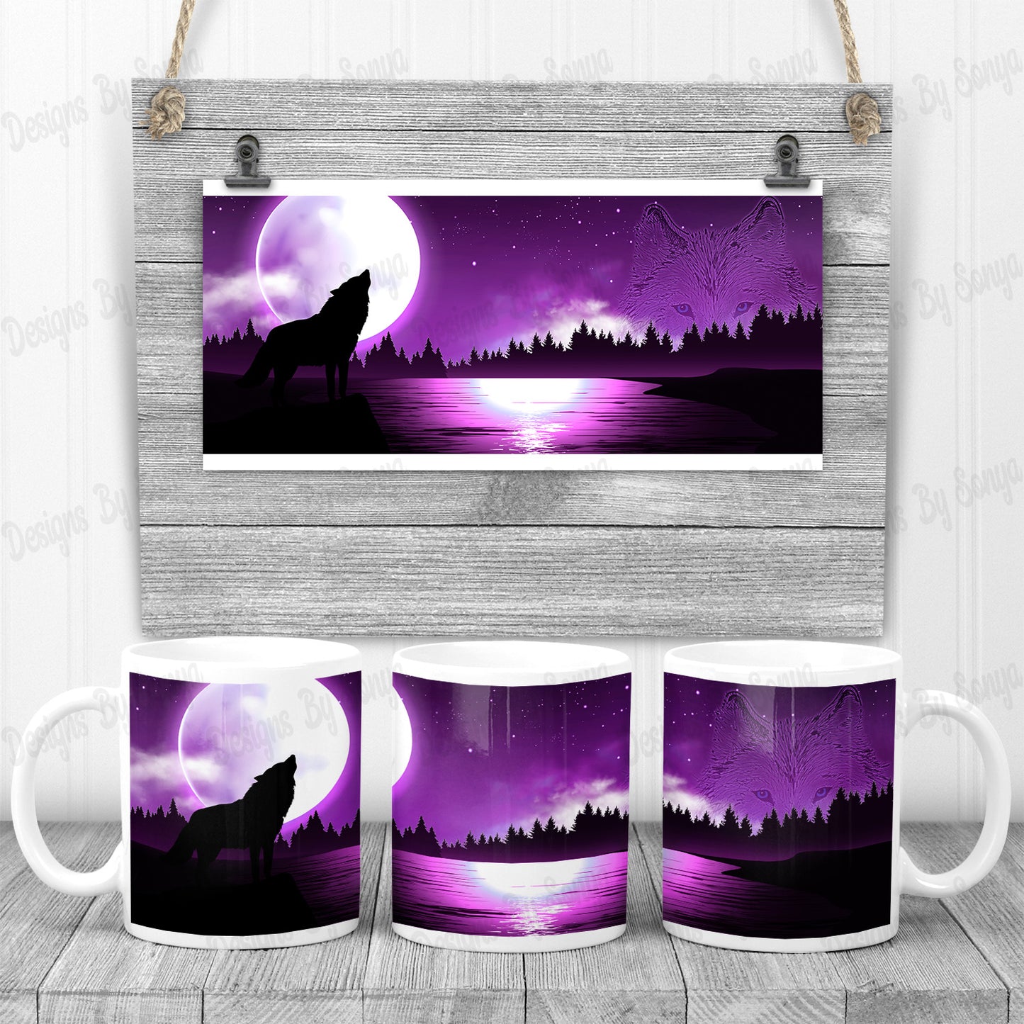 Moonlit Wolf Design Pack 1 (10 Colour Options Inc)
