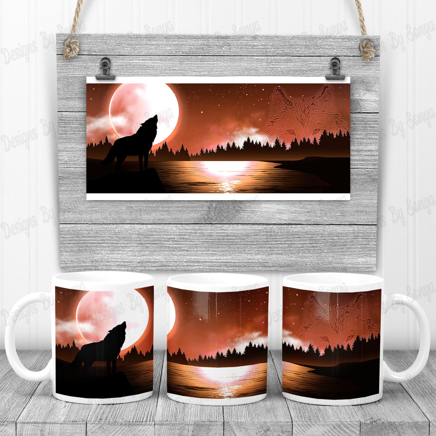 Moonlit Wolf Design Pack 1 (10 Colour Options Inc)