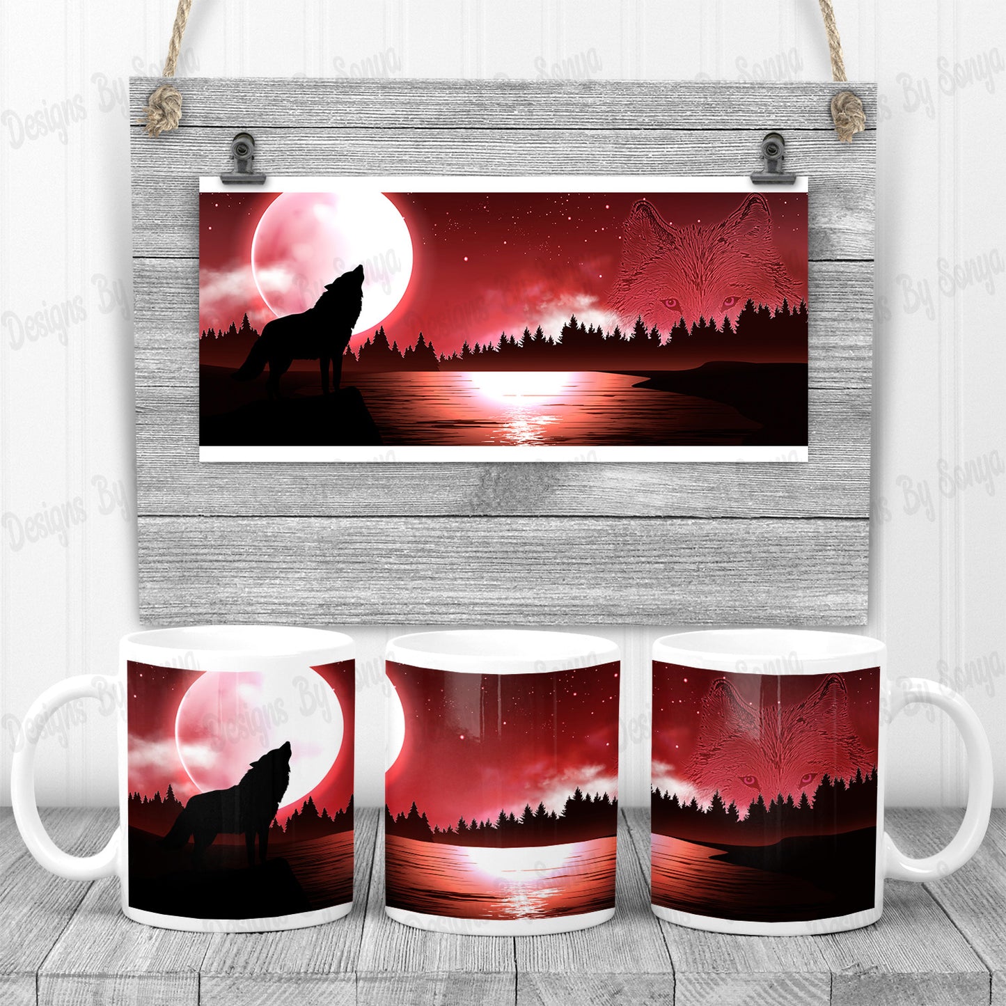 Moonlit Wolf Design Pack 1 (10 Colour Options Inc)