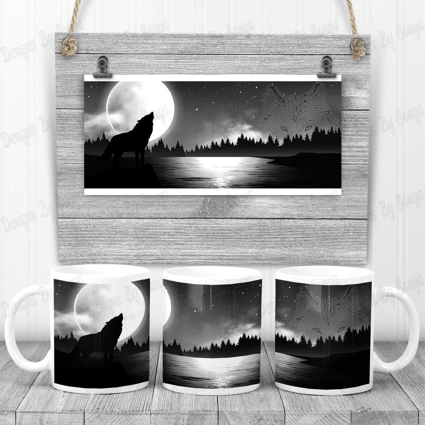 Moonlit Wolf Design Pack 1 (10 Colour Options Inc)
