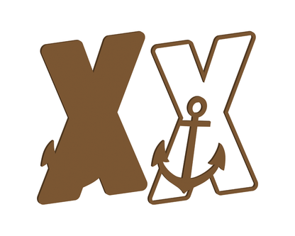 MDF Nautical Themed Letters (N-Z)