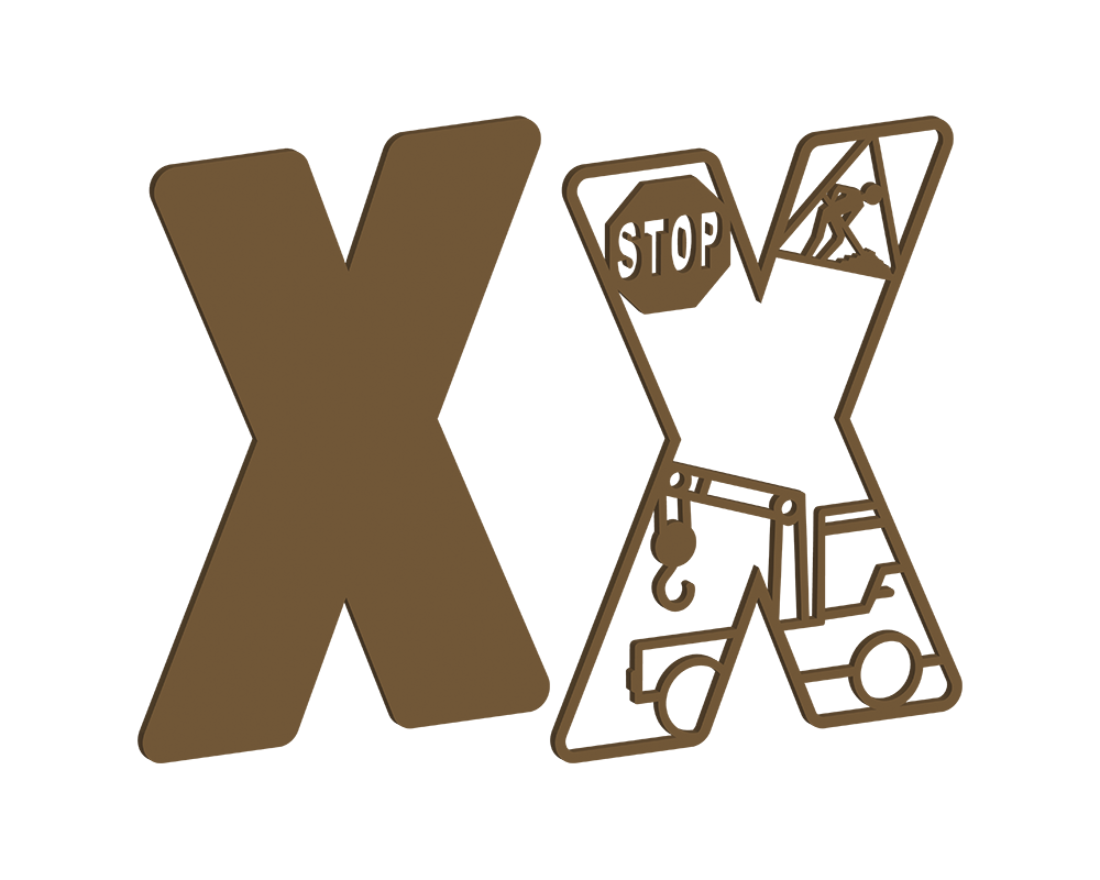 MDF Construction Themed Letters