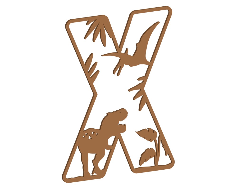 MDF Dino Themed Letters